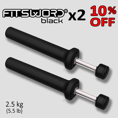 Black FITSWORD Dual - HEAVY WEIGHTED TRAINING SWORD