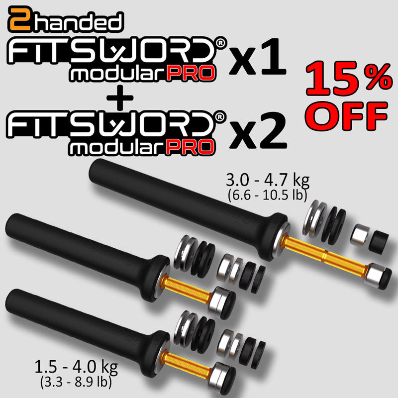 2 FITSWORD Modular PRO + 1 Two Handed FITSWORD Modular PRO