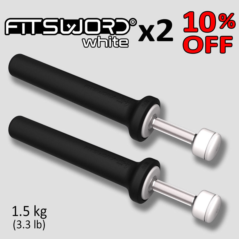FITSWORD White - HEAVY WEIGHTED TRAINING SWORD