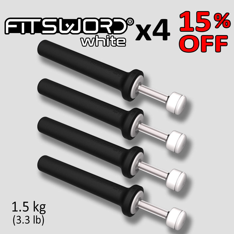 FITSWORD White - HEAVY WEIGHTED TRAINING SWORD