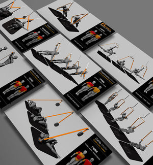 G-Force Pulley Suspension Workout comes with a very extensive pdf booklet with 250 exercises. The most complete product with the most complete exercise book. 